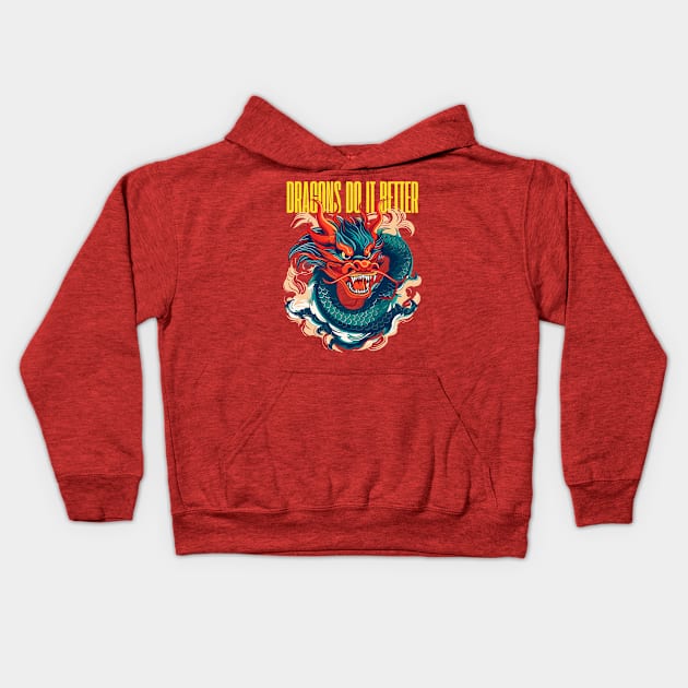 Year of the Dragon Kids Hoodie by peeeej